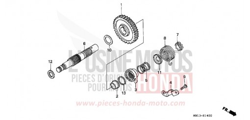 KICK STARTER SPINDLE XR600RW de 1998